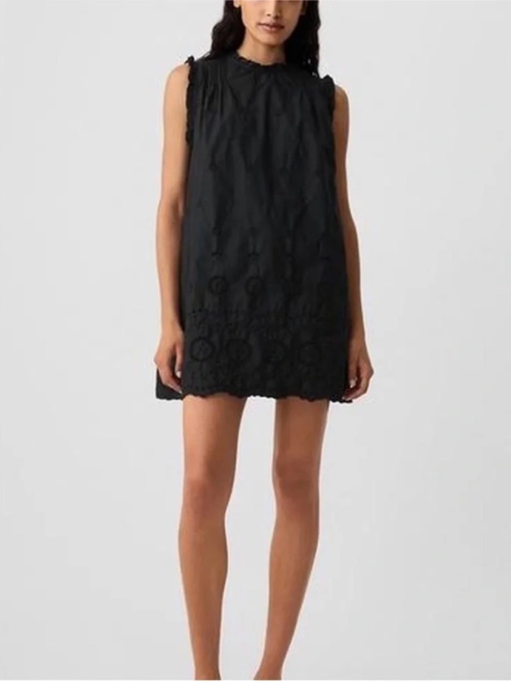 GAP x Doên Black Eyelet Mini Dress